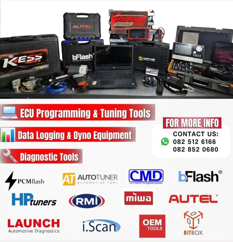 ECU programming, tuning and diagnostic tools used by Venom Racing